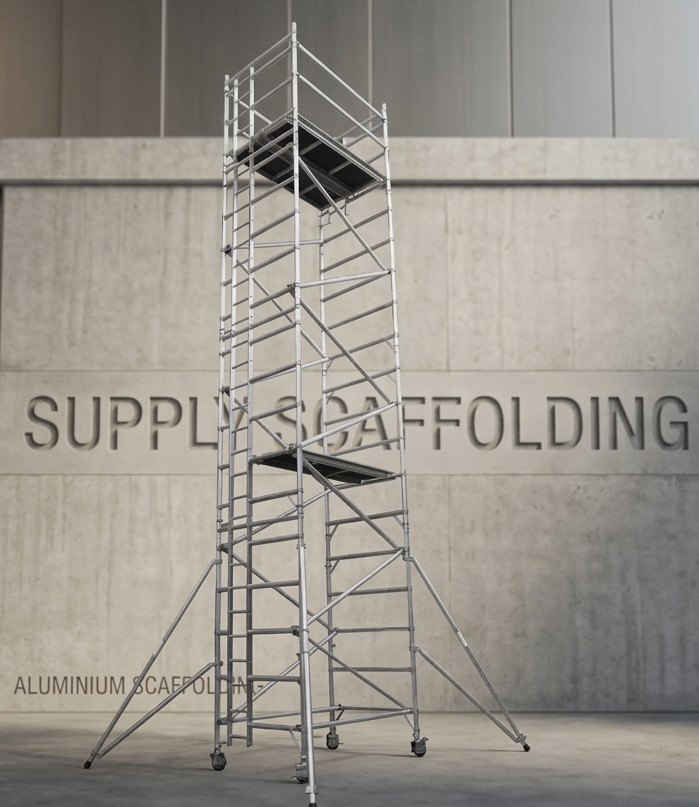 Scaffolding Aluminium 15 meter Height with full Saftey